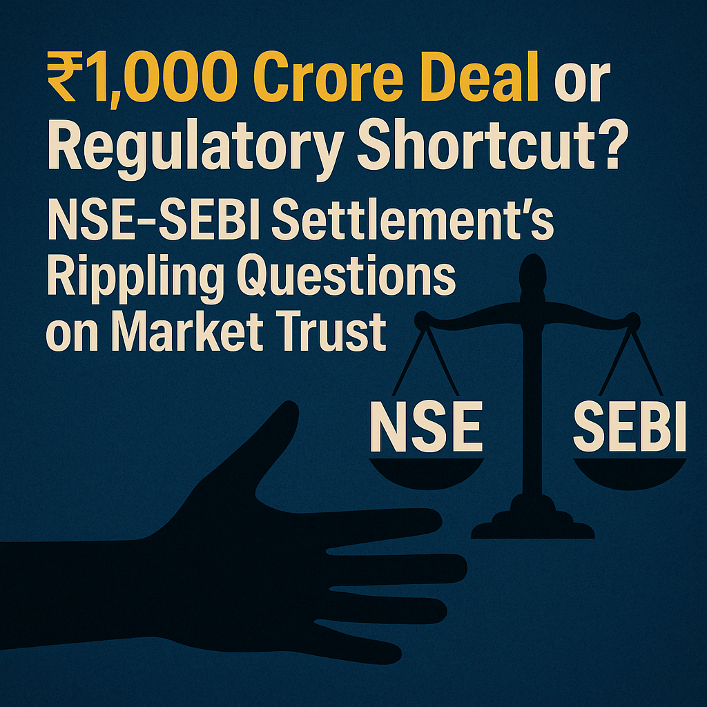 ₹1,000 Crore Deal or Regulatory Shortcut? NSE‑SEBI Settlement’s Rippling Questions on Market Trust
