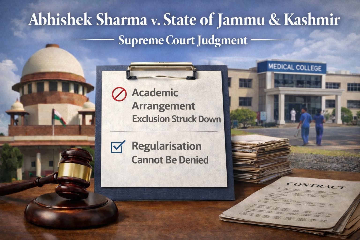 Abhishek Sharma v State of J&K: Supreme Court Strikes Down ‘Academic Arrangement’ Exclusion