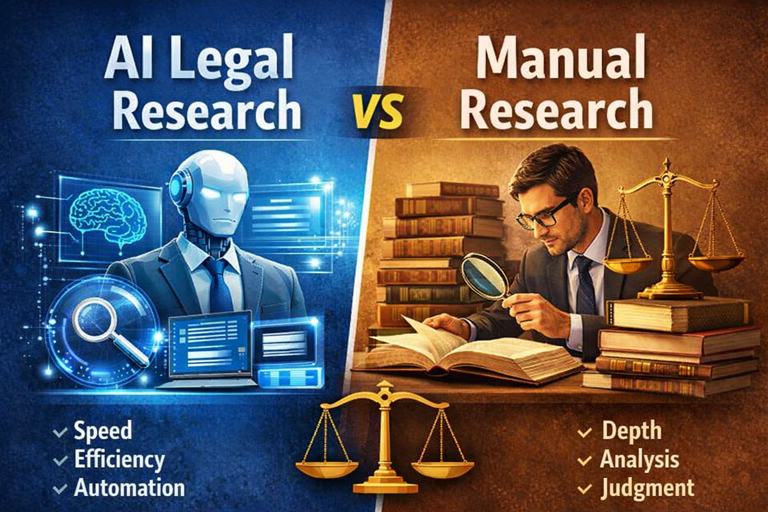 AI Legal Research vs Manual Research: When to Use Each