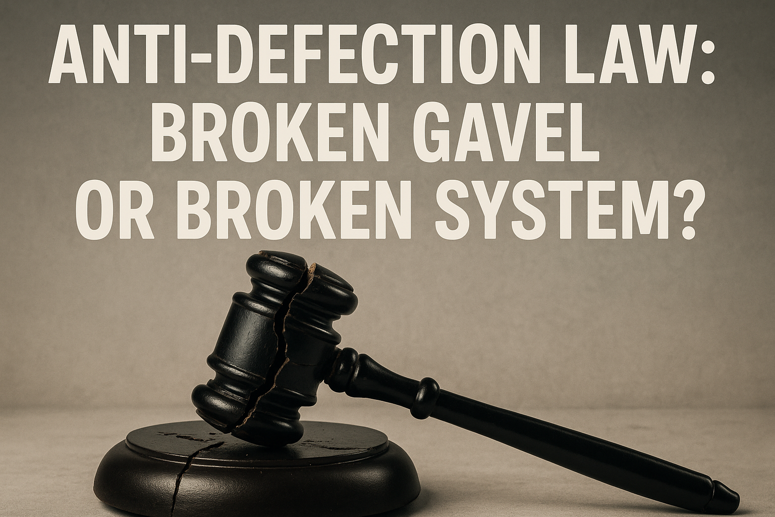 Anti-Defection Law: Broken Gavel or Broken System?