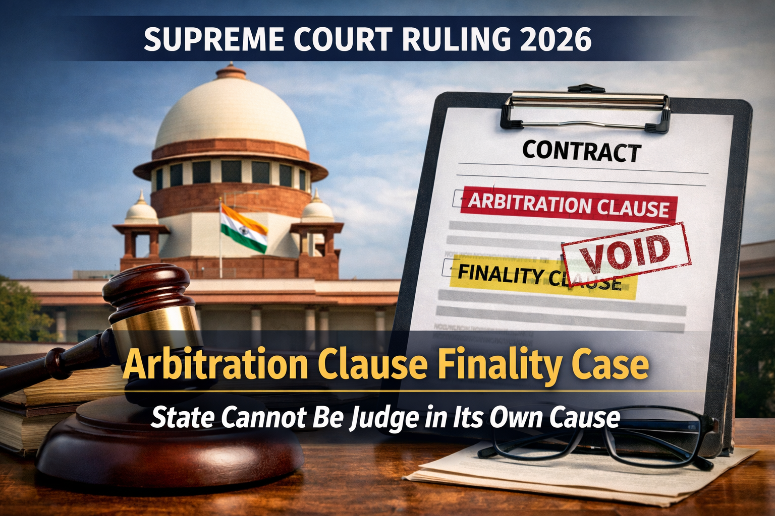 Arbitration Clause Finality Supreme Court 2026 India: State Cannot Be Judge in Its Own Cause