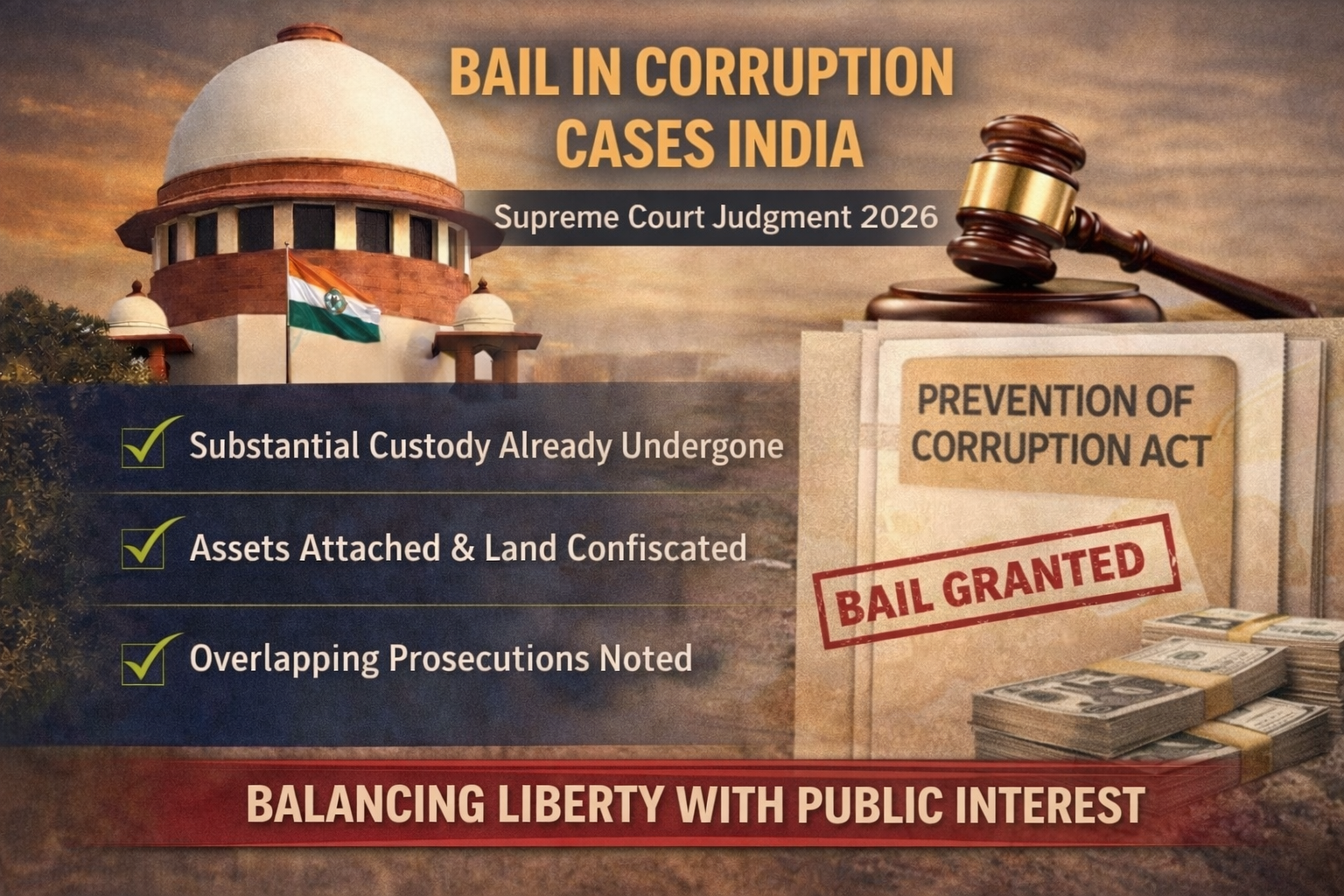 Bail in Corruption Cases India: Supreme Court Balances Liberty and Public Interest