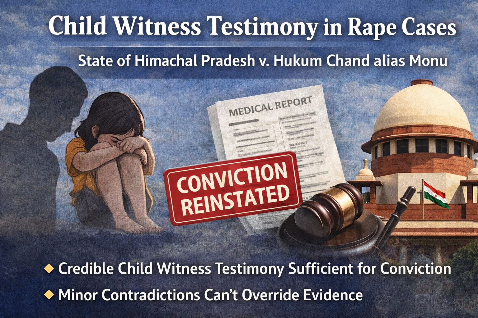 Child Witness Testimony Reliability in Rape Cases: Supreme Court Restores Conviction in Hukum Chand Case