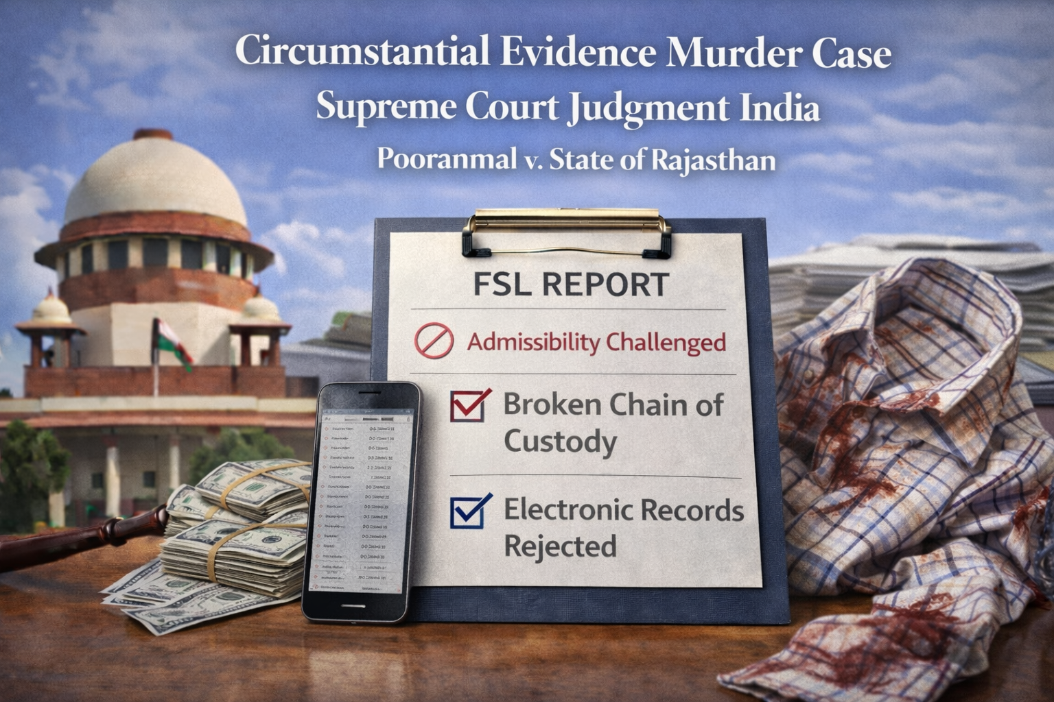 Circumstantial Evidence Murder Case Supreme Court Judgment India | Pooranmal v State of Rajasthan