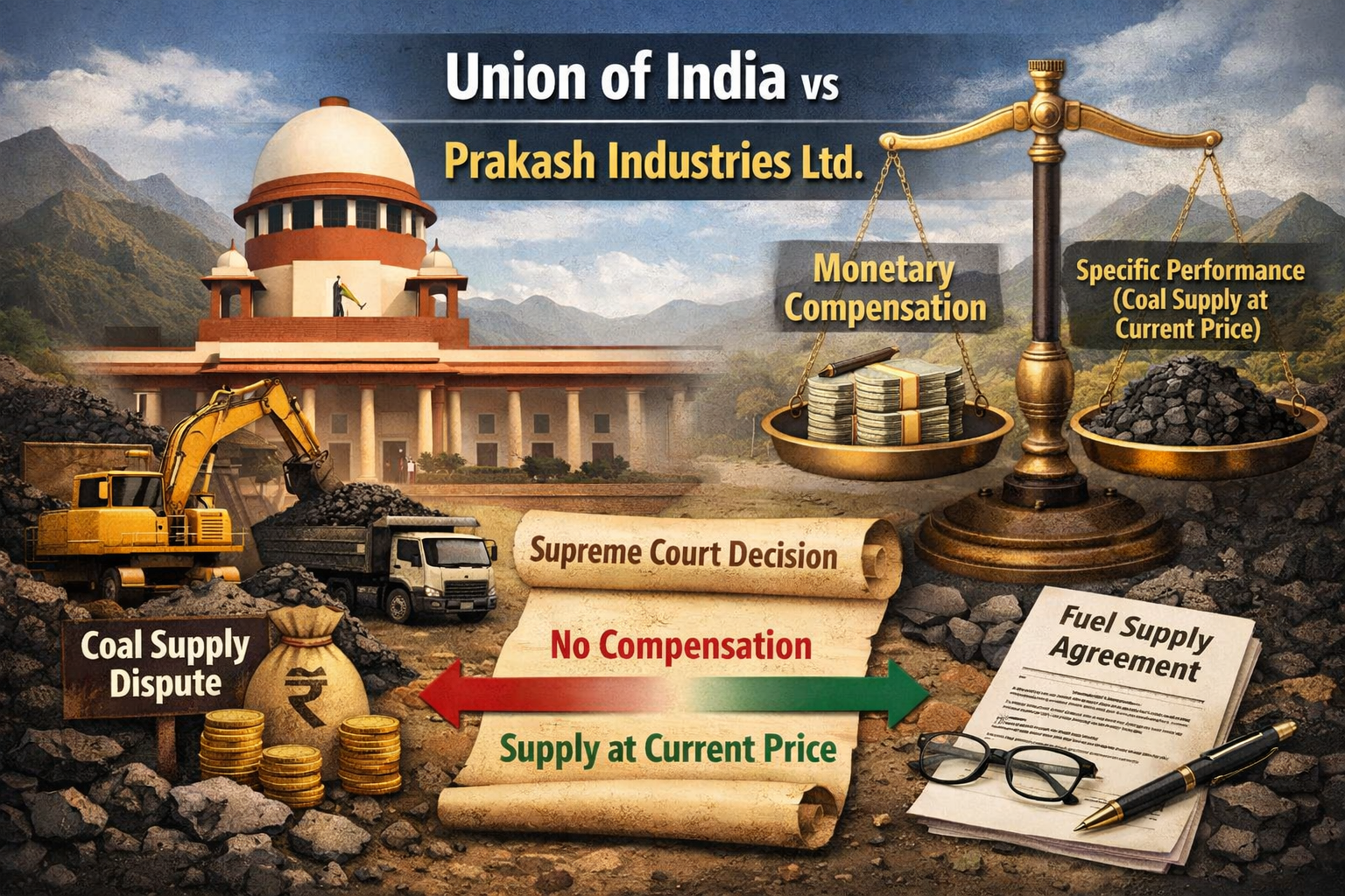Coal Supply Compensation vs Specific Performance: Supreme Court Clarifies Relief