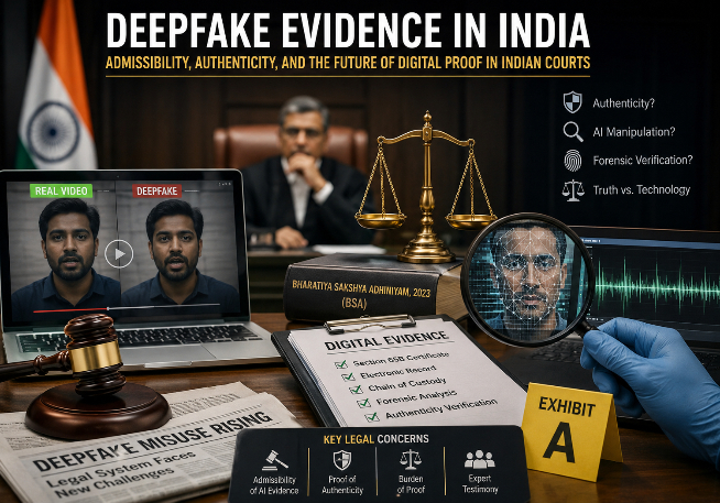Deepfake Evidence India: Admissibility, Authenticity, and the Future of Digital Proof in Indian Courts