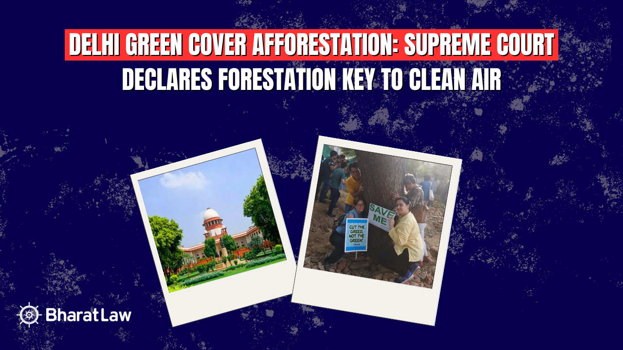 Delhi Green Cover Afforestation: Supreme Court Declares Forestation Key to Clean Air