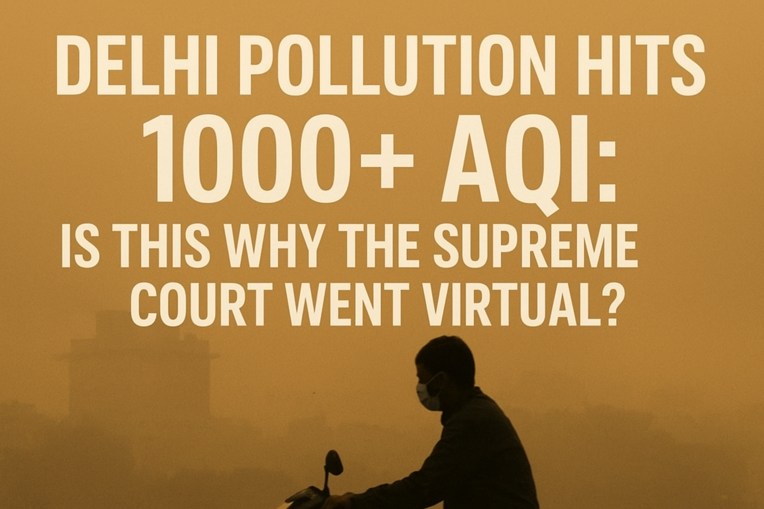 Delhi Pollution Hits 1000+ AQI: Is This Why the Supreme Court Went Virtual? 