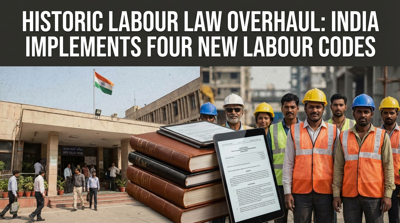 Historic Labour Law Overhaul: India Implements Four New Labour Codes 
