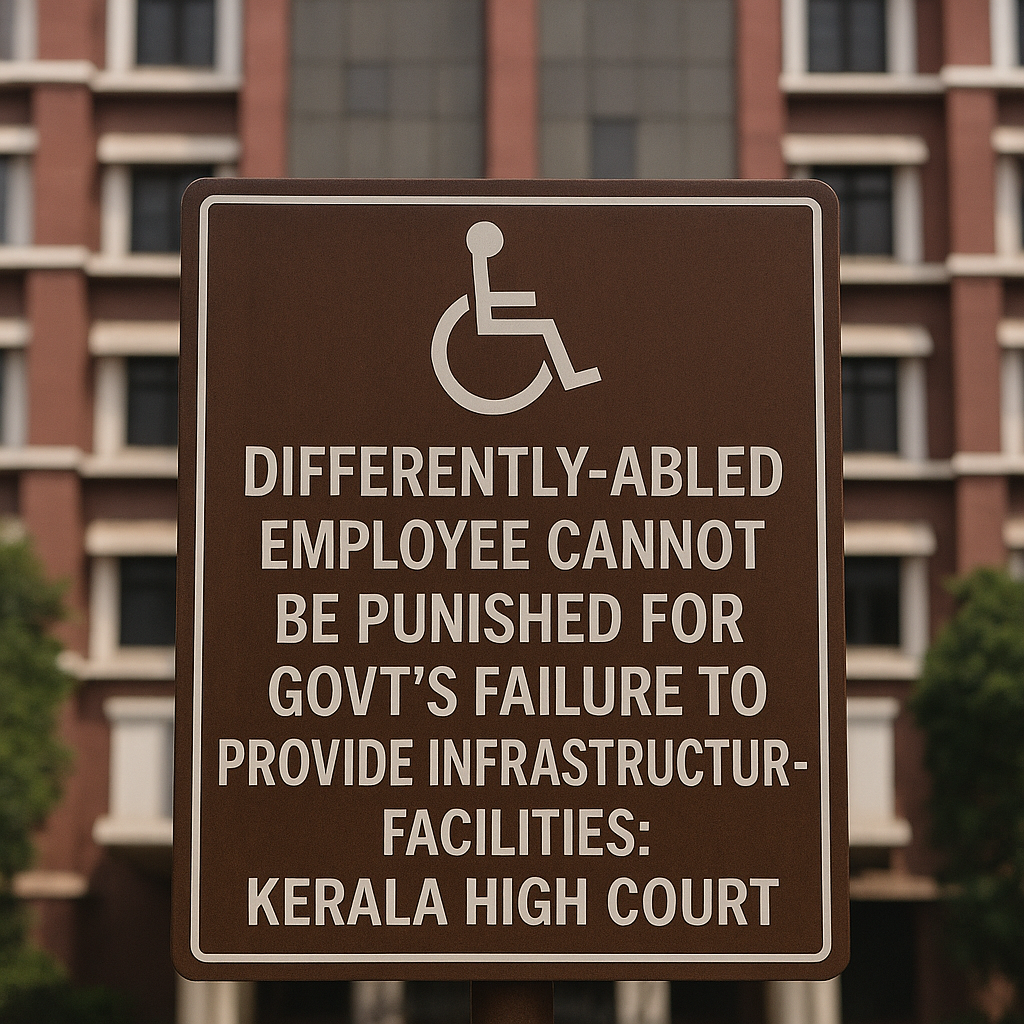 Kerala HC: Differently-Abled Employees Shouldn’t Suffer Due to Lack of Infrastructure