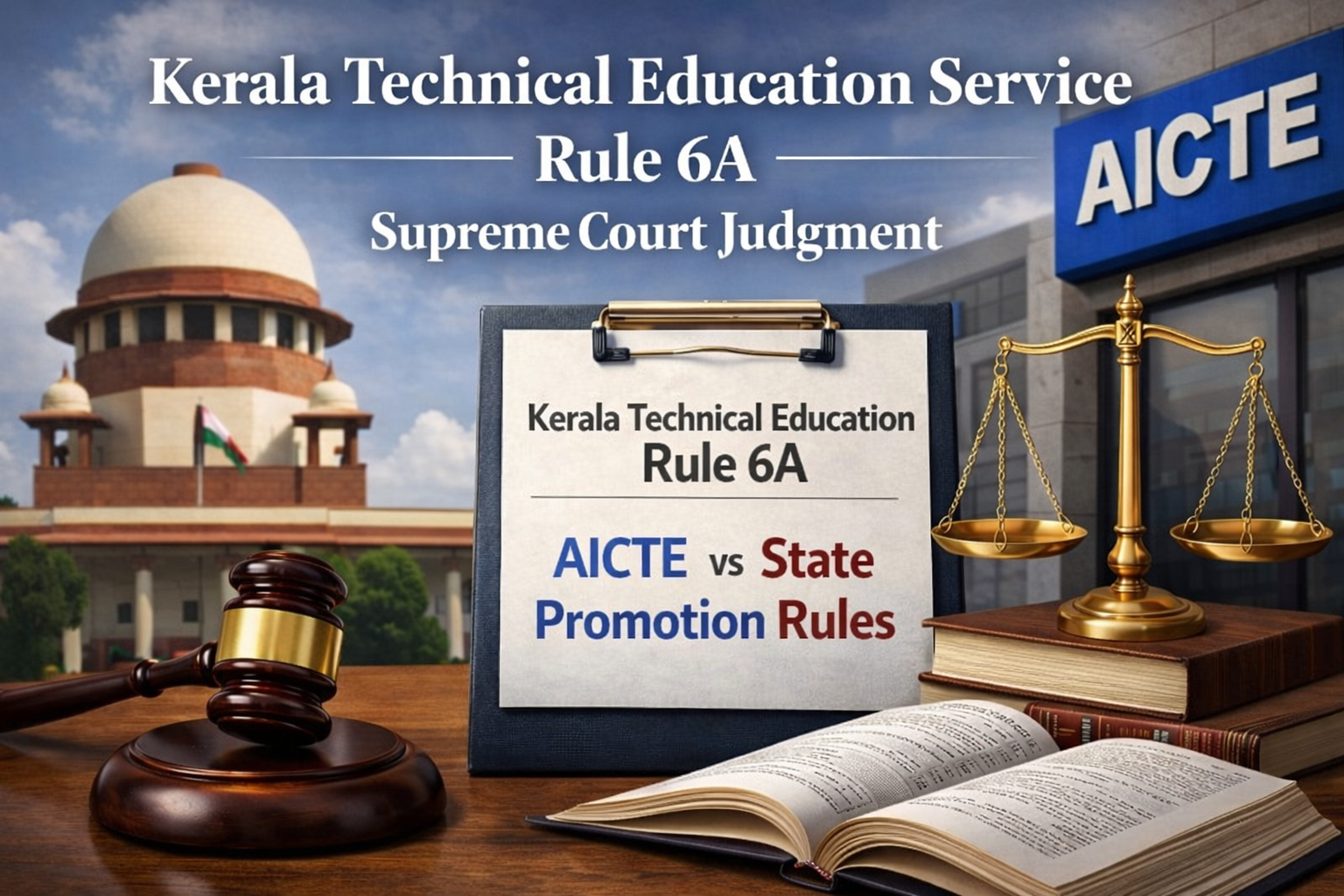 Kerala Technical Education Service Rule 6A Supreme Court Judgment on AICTE Regulations and Promotions