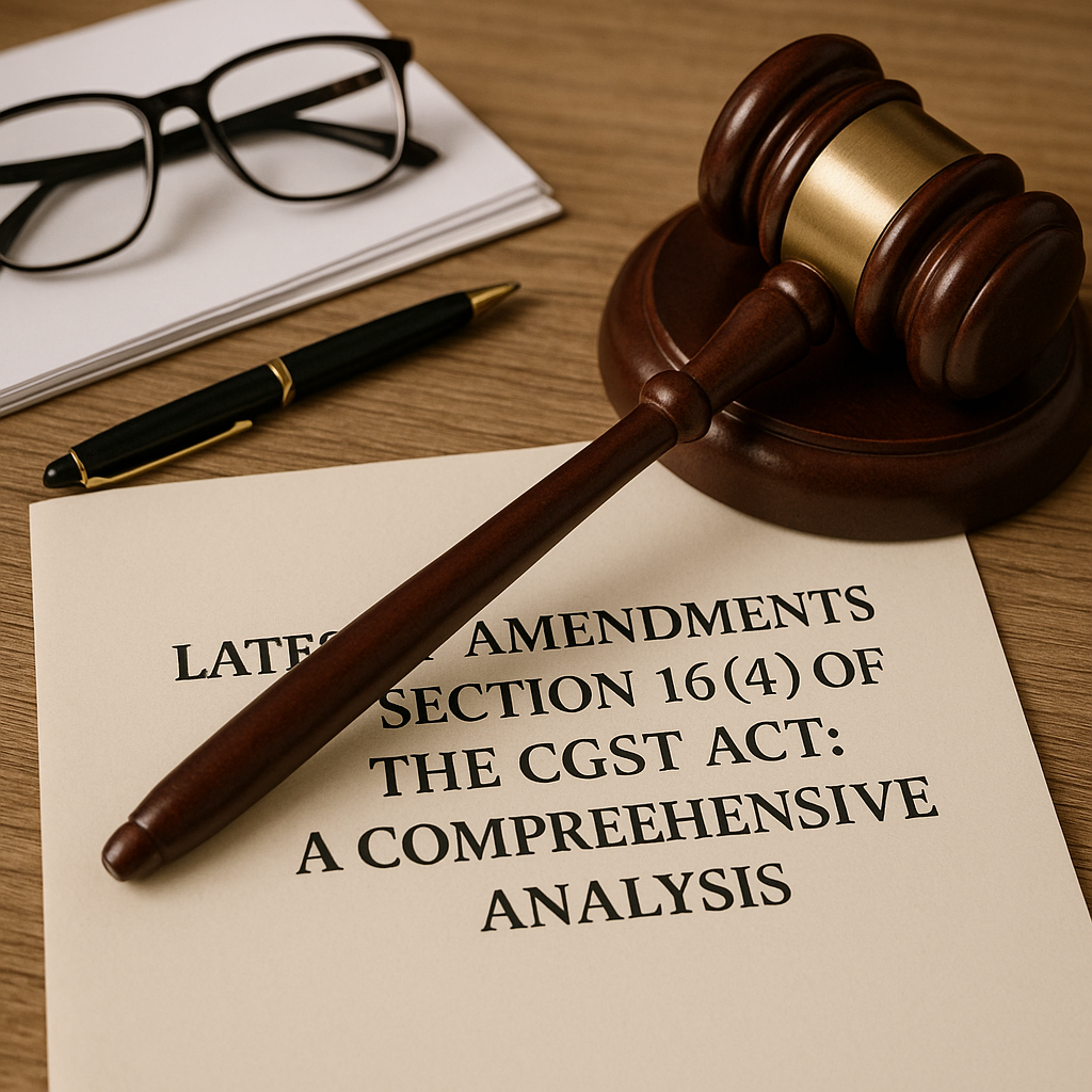 Latest Amendments to Section 16(4) of the CGST Act: A Comprehensive Analysis