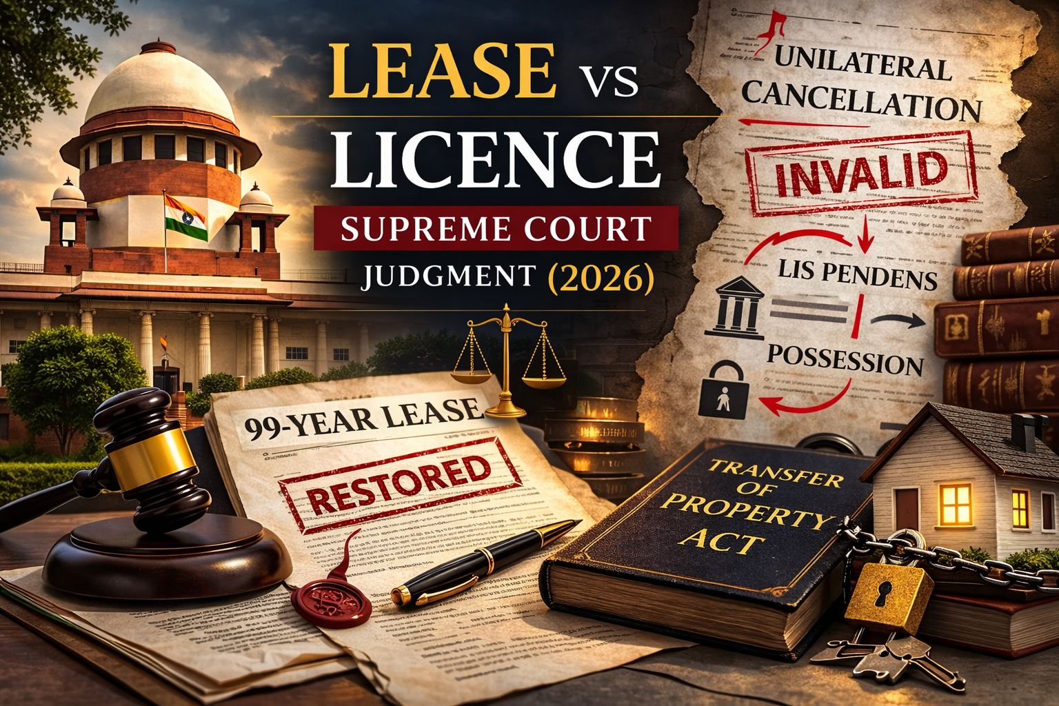 Lease vs Licence Supreme Court 2026: Vivekananda Kendra Case Clarifies 99-Year Lease Law