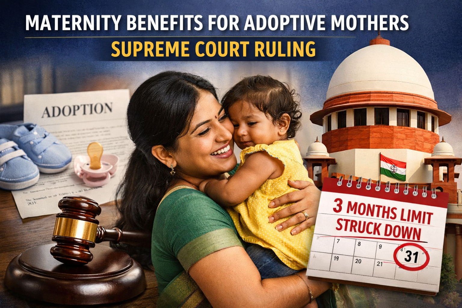 Maternity Benefits for Adoptive Mothers: Supreme Court Strikes Down 3 Month Limit