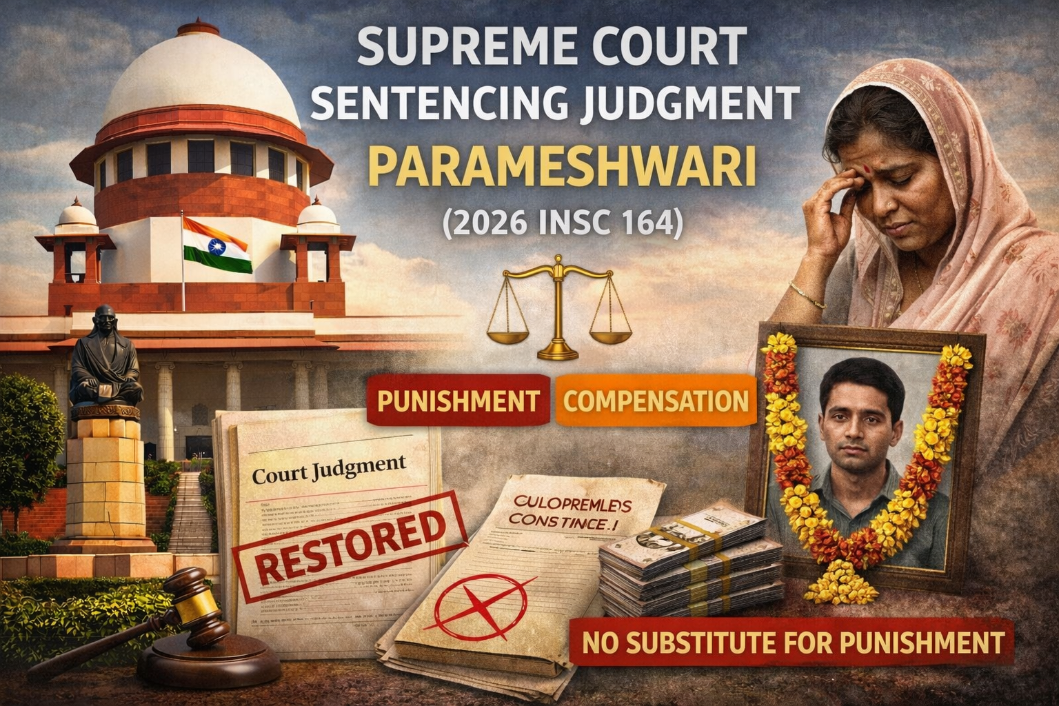 Parameshwari Supreme Court Sentencing Judgment (2026 INSC 164): Compensation Cannot Replace Punishment