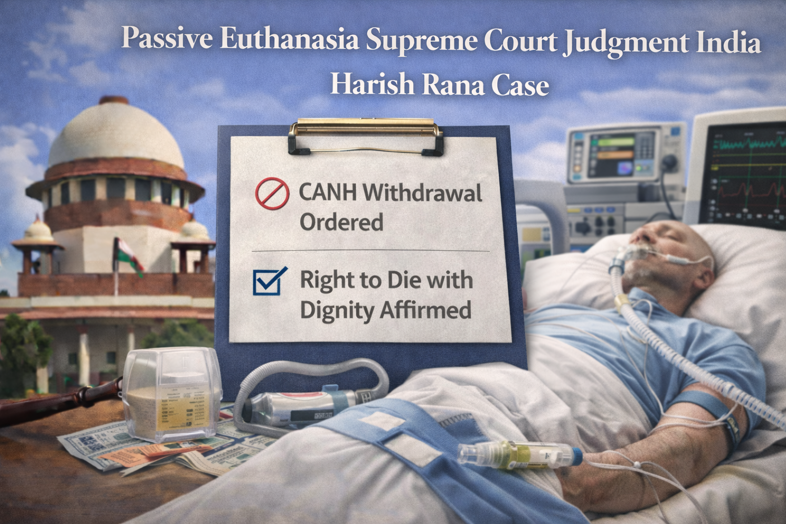 Passive Euthanasia Supreme Court Judgment India Harish Rana Case | Withdrawal of CANH