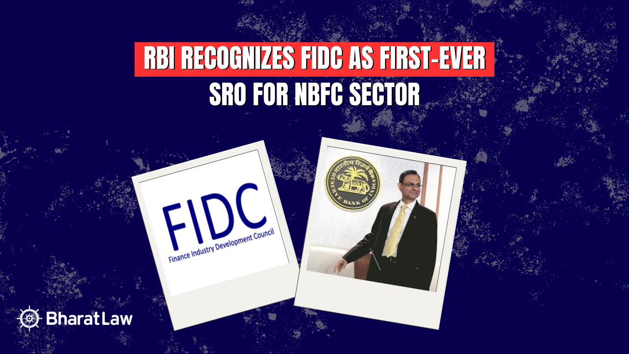 RBI Recognizes FIDC as First-Ever SRO for NBFC Sector