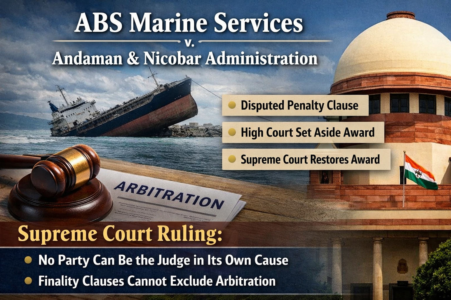 Arbitration Clause Finality and Judicial Review: Supreme Court Restores Award in ABS Marine Case