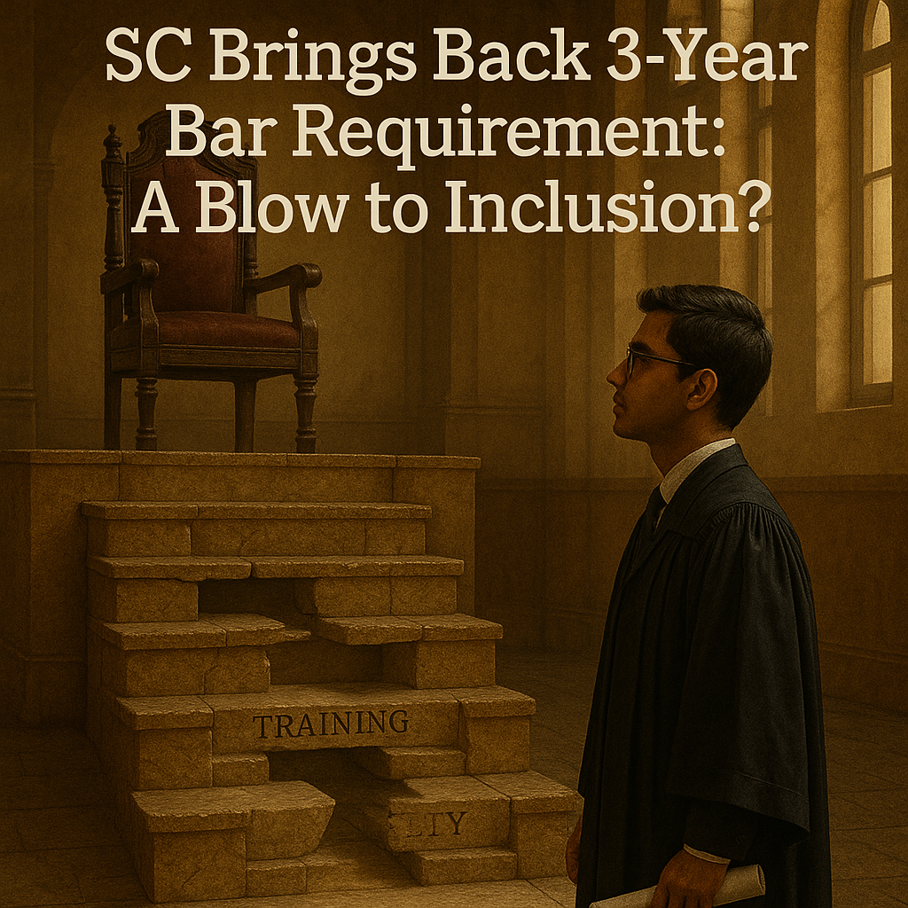 SC Brings Back 3-Year Bar Requirement: A Blow to Inclusion?  