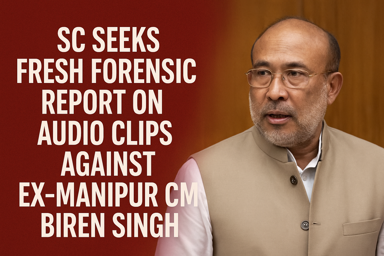 SC Seeks New Forensic Report on Audio Clips Alleging Ex-Manipur CM Biren Singh’s Involvement in Ethnic Violence