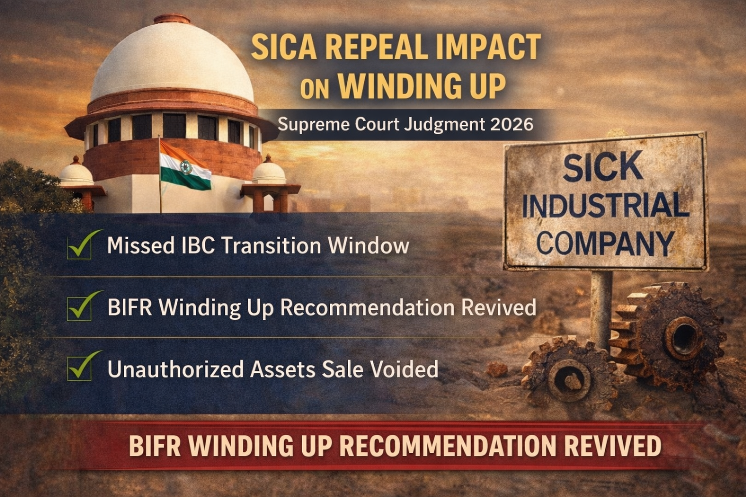SICA Repeal Impact on Winding Up: Supreme Court Clarifies Consequences of Missing IBC Window