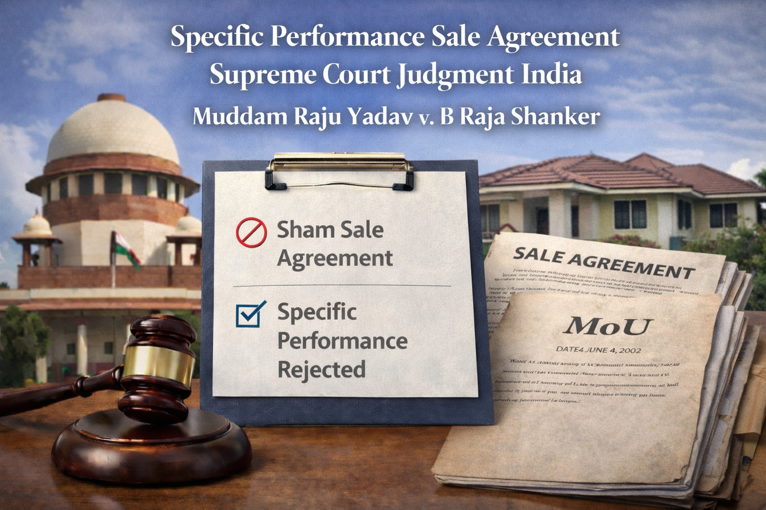 Specific Performance Sale Agreement Supreme Court Judgment India | Muddam Raju Yadav Case
