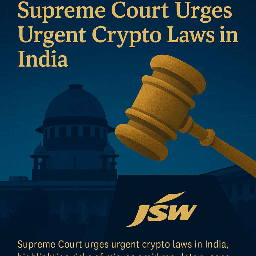 Supreme Court of India Urges Immediate Cryptocurrency Regulation, Calls Existing Laws Obsolete