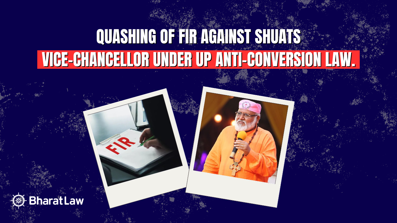 Supreme Court Quashes FIR Under UP Anti-Conversion Law Against SHUATS Vice-Chancellor 