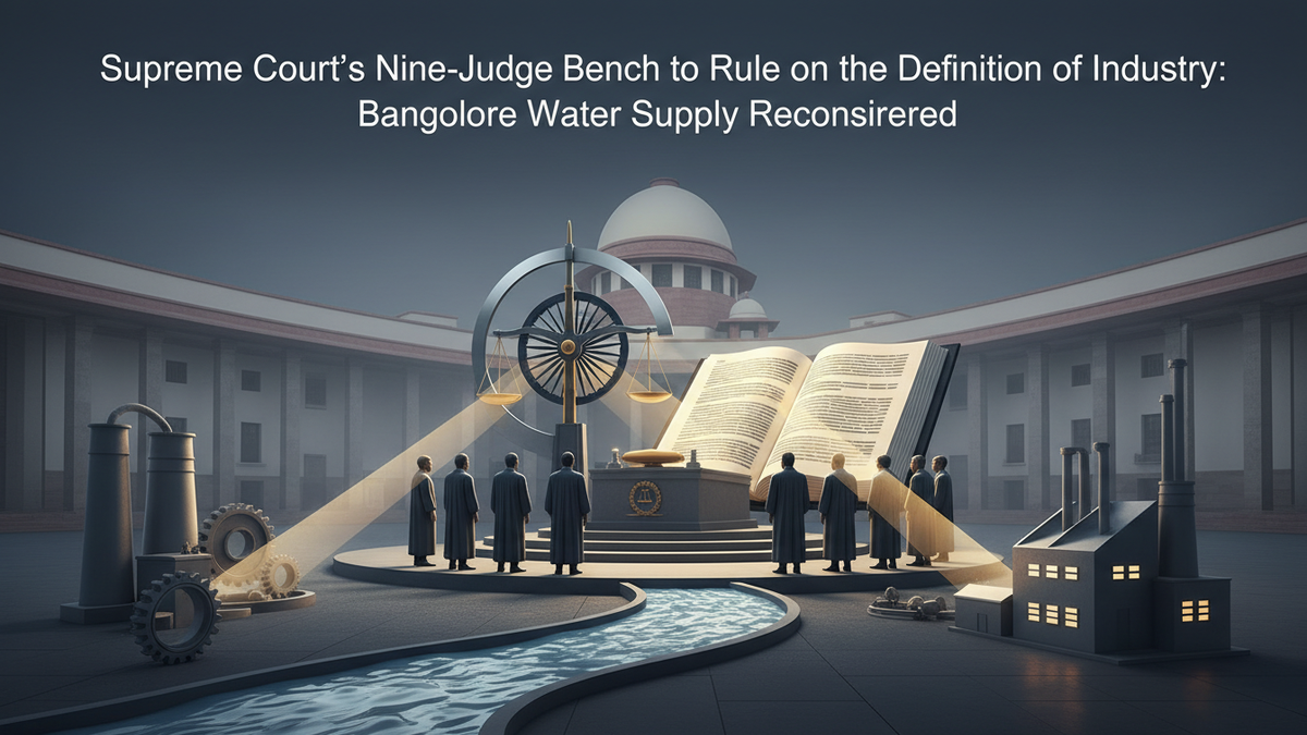 Supreme Court's Nine-Judge Bench to Rule on the Definition of 'Industry': Bangalore Water Supply Reconsidered