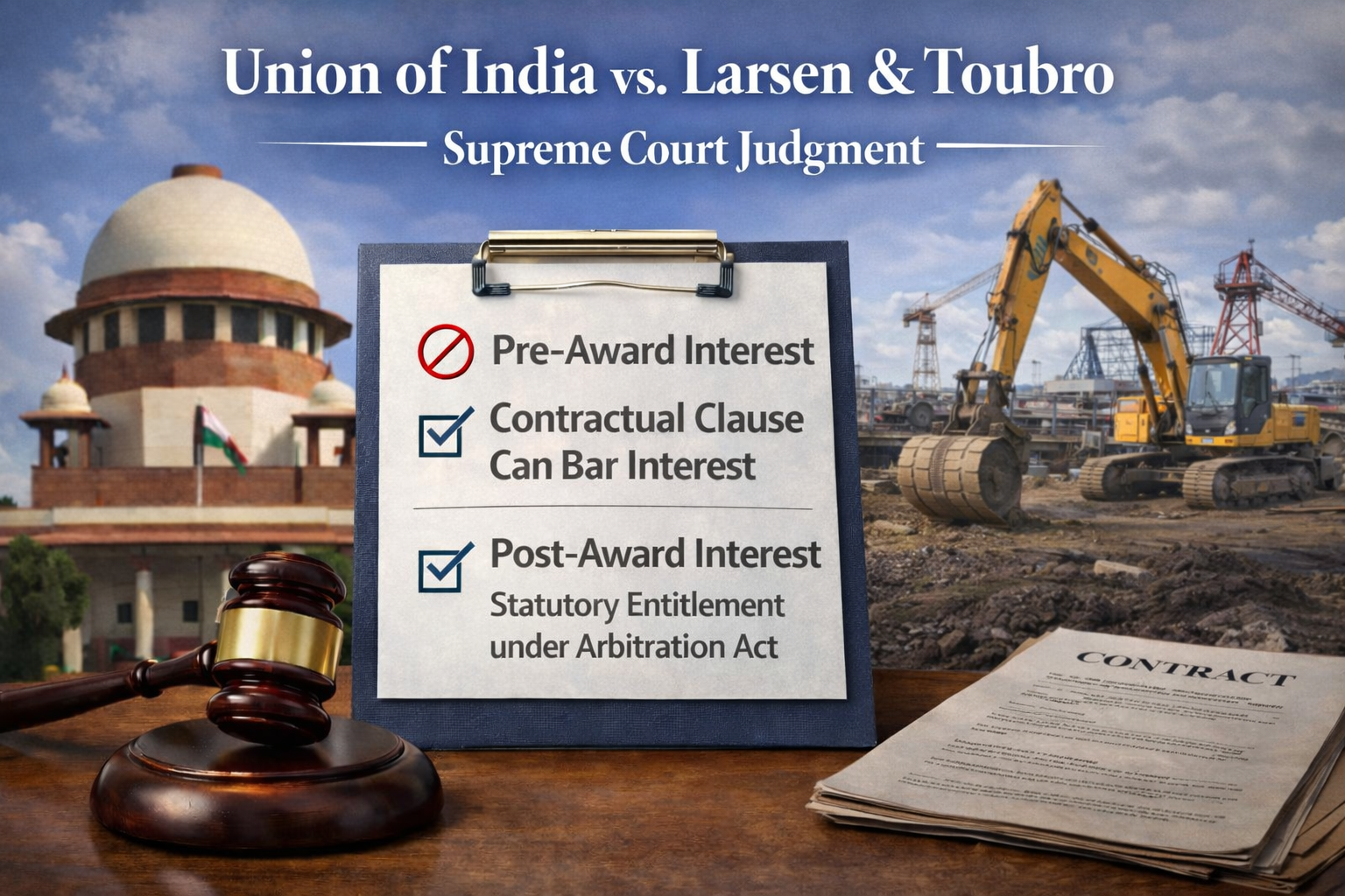 Union of India v Larsen & Toubro: Supreme Court on Pre-Award and Post-Award Interest in Arbitration