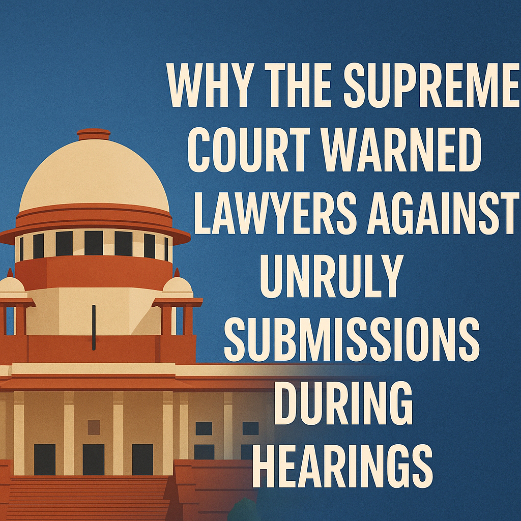 Why the Supreme Court Warned Lawyers Against Unruly Submissions During Hearings